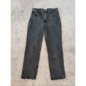 Abercrombie and Fitch Ultra High Rise Ankle Straight Jean Black Size 8/29